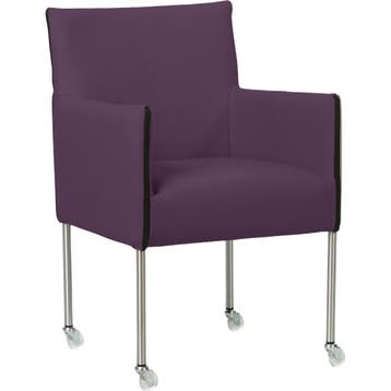 Leren eetkamerstoel More - Toledo Aubergine (paars) - Poten, Huis en Inrichting, Overige kleuren, Bohemian, Industrieel, Modern, Scandinavisch