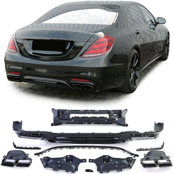 S63 AMG Look Diffuser voor Mercedes Benz S Klasse W222 Facel, Auto diversen, Tuning en Styling, Ophalen of Verzenden