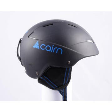 61 62 skihelm/snowboardhelm CAIRN LOC-ACTIVE, Matte black/bl, Verzenden, Gebruikt