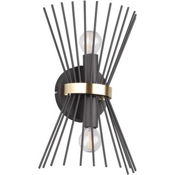 LED Wandlamp - Trion Drado - E14 Fitting - 2-lichts - Rond -, Ophalen of Verzenden, Nieuw, Metaal, Overige fittingen