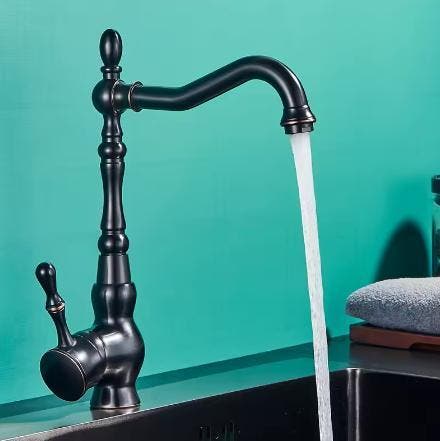 Retro Antieke Messing Kraan met 360° Draaibare Uitloop, Huis en Inrichting, Badkamer | Badkamermeubels, Nieuw, Verzenden