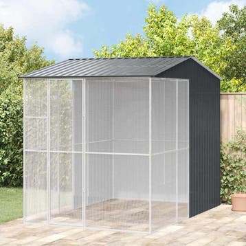 vidaXL Vogelkooi Antraciet 215 x 310 x 247 cm Gegalvaniseerd, Dieren en Toebehoren, Verzenden, Nieuw