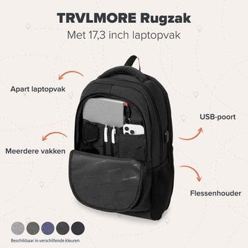 2dekans | TRVLMORE Rugzak met Levenslange - Rugtas met 17, Ophalen of Verzenden, Zo goed als nieuw