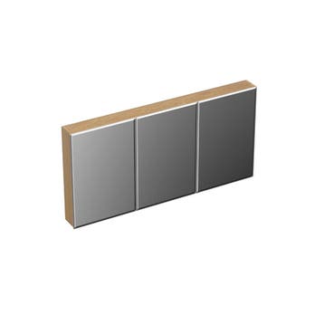 Spiegelkast Forzalaqua Uni 140x68.5x12.5 Cm 3 Deuren, Ophalen of Verzenden, Nieuw