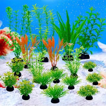 Set van 18 Aquarium Kunstplanten Realistisch Vissentank, Verzenden, Nieuw