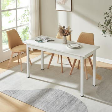 Eettafel Den Haag 140x60x75 cm voor 6 stoelen wit, Huis en Inrichting, Tafels | Eettafels, Verzenden, Nieuw