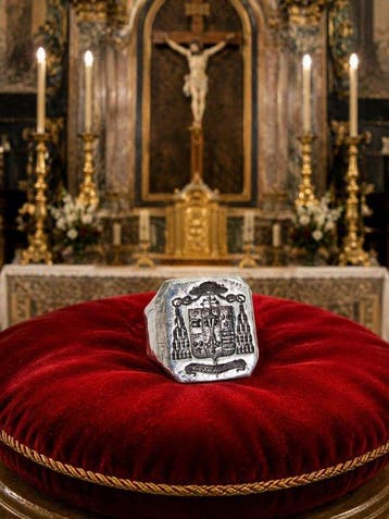 Zilver - Ring - Bisschoppelijk zegel XIXe eeuw
