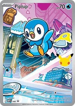 Pokémon TCG - Piplup - MEP Black Star Promos - 042, Verzenden, Zo goed als nieuw