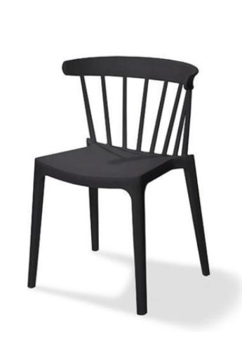Stoel Windson | Kunststof | Zwart  | 54x53x75cm, Verzenden, Nieuw in verpakking