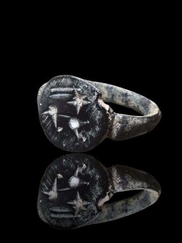 Keltisch Stunning Military Ibex Seal Ring (Zonder