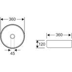Wiesbaden Mondri Waskom Rond - 36x36x12cm - Glans, Ophalen of Verzenden, Nieuw