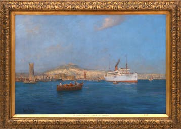 Maurice Randall (1865-1950), Motorschip in Baai van Napels