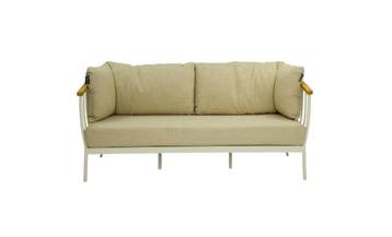 Apple Bee Condor bank 3 zits Oyster - Loungeset 217x68x66cm, Nieuw
