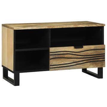 vidaXL TV Eenheden 80 x 33 x 46 cm Bruin Bewerkt hout, Minder dan 50 cm, Verzenden, Nieuw, Minder dan 100 cm