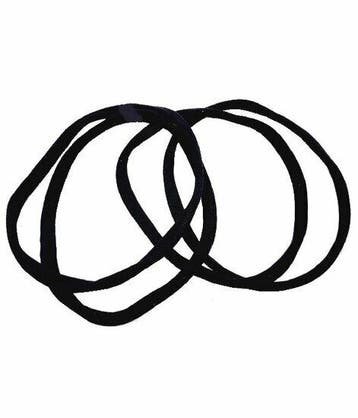 Haarband Sport 1cm - Endless Elastiek - Nylon - Zwart - Set, Nieuw