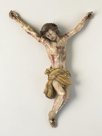Crucifix - Hout - 1800-1850 - Corpus Christi - 51 cm, Antiek en Kunst