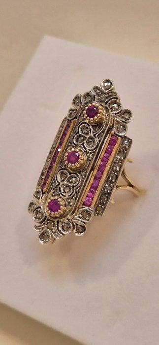 Statement ring - 14 karaat Geel goud