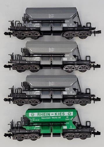 Minitrix N - 3509, 3569 - Modeltrein goederenwagon (4) -, Nieuw