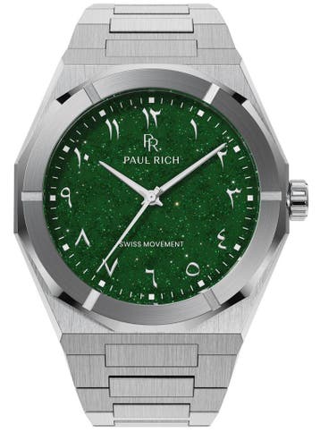 Paul Rich Star Dust II Emerald Mirage Arabic Silver ARAB206, Overige merken, Staal, Verzenden, Polshorloge