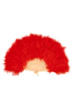 Waaier Luxe Rood Fan Veertjes Dons Rode Handwaaier Vouwwaaie, Ophalen of Verzenden, Nieuw