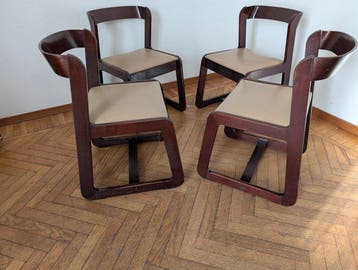Mario Sabot, Willy Rizzo - Stoel (4) - Hout, Antiek en Kunst