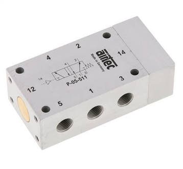 5/2 G1/8 Luchtgestuurd Ventiel 0-10bar/0-140psi Airtec, Verzenden, Nieuw