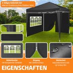 KESSER® Zijwand voor paviljoen - 3x3m - Zwart, Verzenden, Zo goed als nieuw