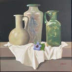 Ben Oude Breuil (1949) - Stilleven met Romeins glas