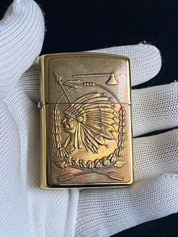Zippo - Zonder minimumprijs - Aansteker - Messing, Verguld, Nieuw