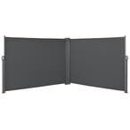 Dubbele oprolbare windscherm 1,6x6 m grijs, Verzenden, Nieuw