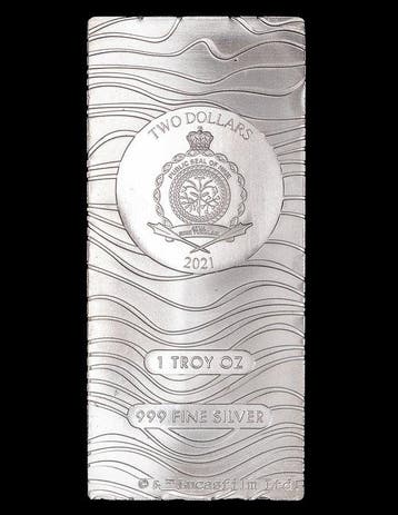 Australië. 2 Dollars 2021 - 1 Oz de Plata Rectangular (.999)