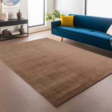 Wasbaar Vloerkleed | Joy | Uni | Mokkabruin | 120x160 cm, Verzenden, Nieuw