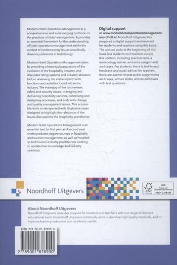 Modern hotel operations management / Vast Boek / Noordhoff, Verzenden, Zo goed als nieuw, Michael N. Chibili