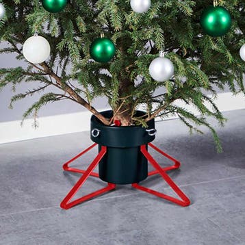 vidaXL Kerstboomstandaard 46x46x19 cm groen en rood, Verzenden, Nieuw