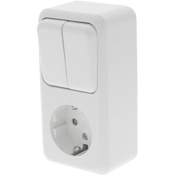 Q-LINK - Wandcontactdoos - Opbouw - 1-voudig Stopcontact -, Ophalen of Verzenden, Nieuw