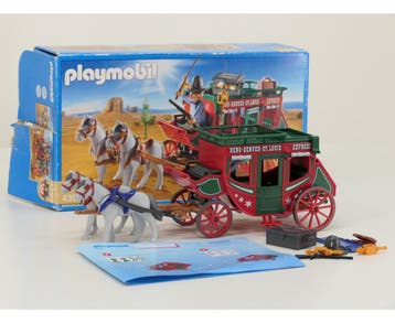 Playmobil 4399 Postkoets compleet OVP #9967 (Gebouwen), Ophalen of Verzenden, Gebruikt