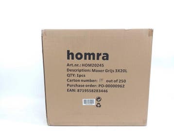 Homra Prullenbak Maxer - 3x20L -, Verzenden, Nieuw