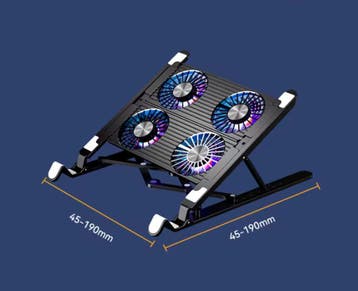 Laptop Koelpad RGB – Verstelbare Stille Notebook Stand, Computers en Software, Verzenden, Nieuw