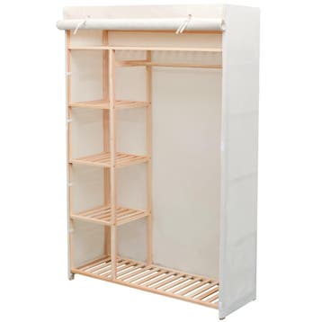 vidaXL Kledingkast stof en grenenhout 110x40x170 cm, Verzenden, Nieuw