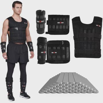 Verstelbaar Trainingsvest met Gewichten (20kg) voor Fitness,, Verzenden, Nieuw