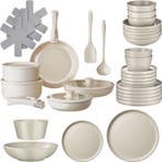 Keukenstartersset voor 6 personen met servies, pannen en mee, Nieuw