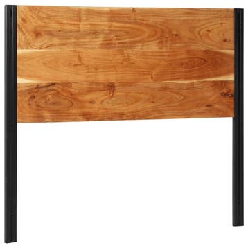 vidaXL Hoofdeinde 120 cm massief hout acacia en ijzer, Huis en Inrichting, Slaapkamer | Bedden, Verzenden, Nieuw, Bruin, Hout