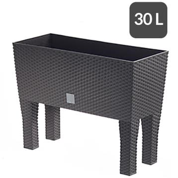 Hoge Plantenbak Antraciet Kunststof 60x25x46cm (Tuinieren), Verzenden, Nieuw