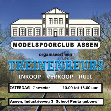 Grote Modelspoor beurs Assen zaterdag 7 november, Gelijkstroom of Wisselstroom, Overige typen, Nieuw, Ophalen
