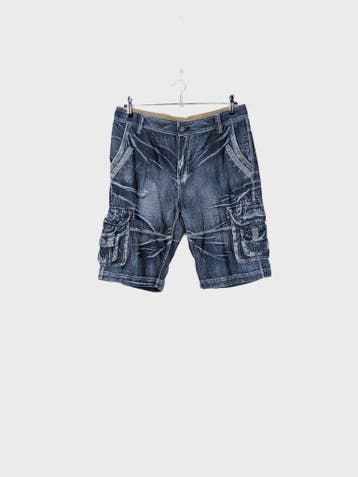 FuHao Korte broek Heren maat 37 Blauw Vintage, FuHao, Maat 52/54 (L), Blauw, Ophalen of Verzenden