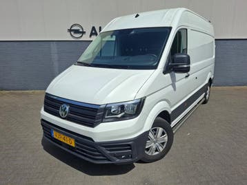 Volkswagen Crafter 35 2.0TDI L3H3 3-Persoons Camera Navi Cru, Stof, Gebruikt, Euro 6, Volkswagen