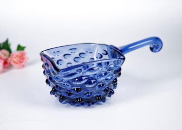 Vintage Empoli - Schotel - Glas - Kom, Bubble - Glas, Antiek en Kunst