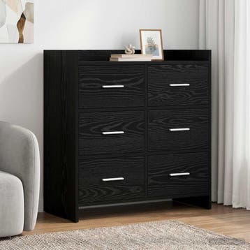 vidaXL Dressoir Zwart eiken 75 x 33 x 80 cm Bewerkt hout, Huis en Inrichting, Verzenden, Nieuw, Overige houtsoorten, Minder dan 50 cm