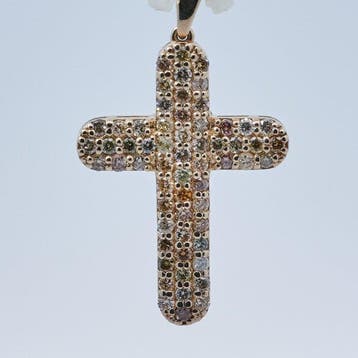 Zonder minimumprijs - Hanger - 14 karaat Geel goud - 0.93ct.
