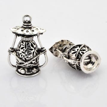 Prachtige Bali Style Tibetaans zilveren lantaarn 51 x 32..., Ophalen of Verzenden, Nieuw, Bedel